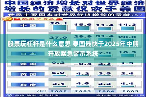 股票玩杠杆是什么意思 泰国最快于2025年中期开放紧急警示系统