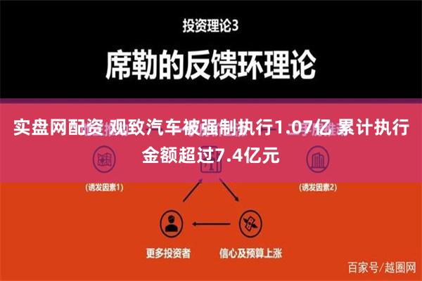 实盘网配资 观致汽车被强制执行1.07亿 累计执行金额超过7.4亿元