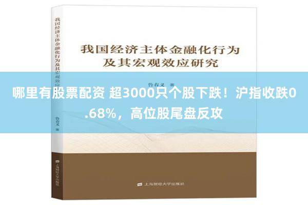 哪里有股票配资 超3000只个股下跌！沪指收跌0.68%，高位股尾盘反攻