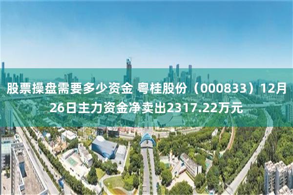 股票操盘需要多少资金 粤桂股份（000833）12月26日主力资金净卖出2317.22万元