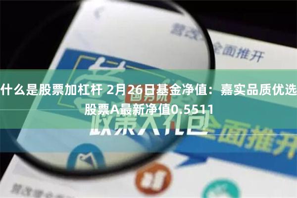 什么是股票加杠杆 2月26日基金净值：嘉实品质优选股票A最新净值0.5511