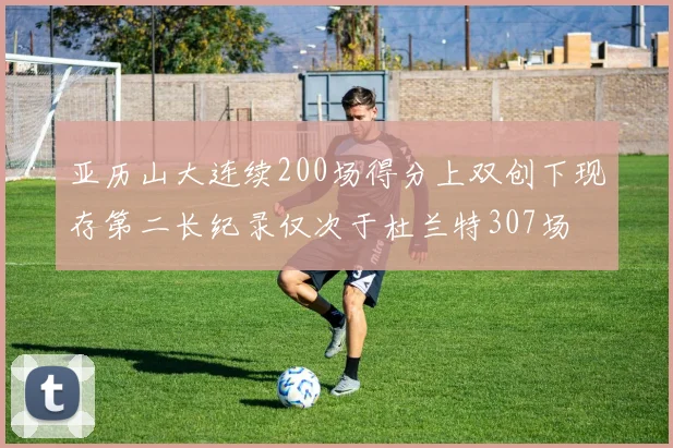 亚历山大连续200场得分上双创下现存第二长纪录仅次于杜兰特307场